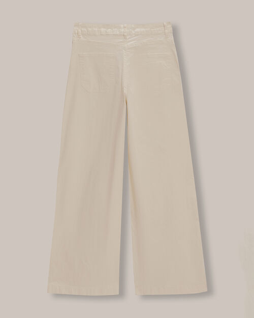 Pantalón Wide Leg Beige